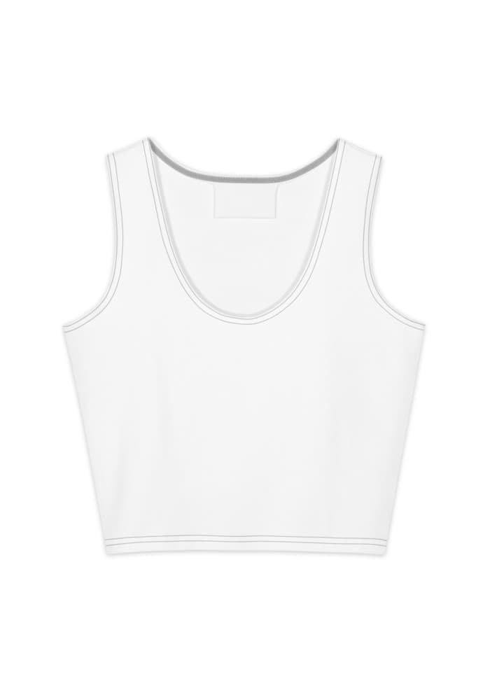 Imprimé intégral Print Cotton Crop Top