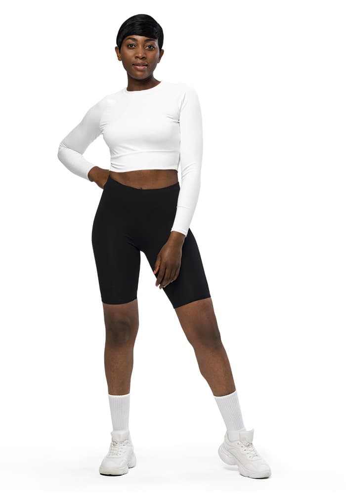 Imprimé intégral Print Recycled Manches longues Crop Top