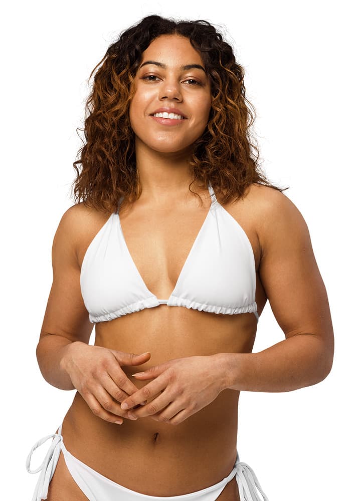 Imprimé intégral Print Recycled Padded String Bikini Top