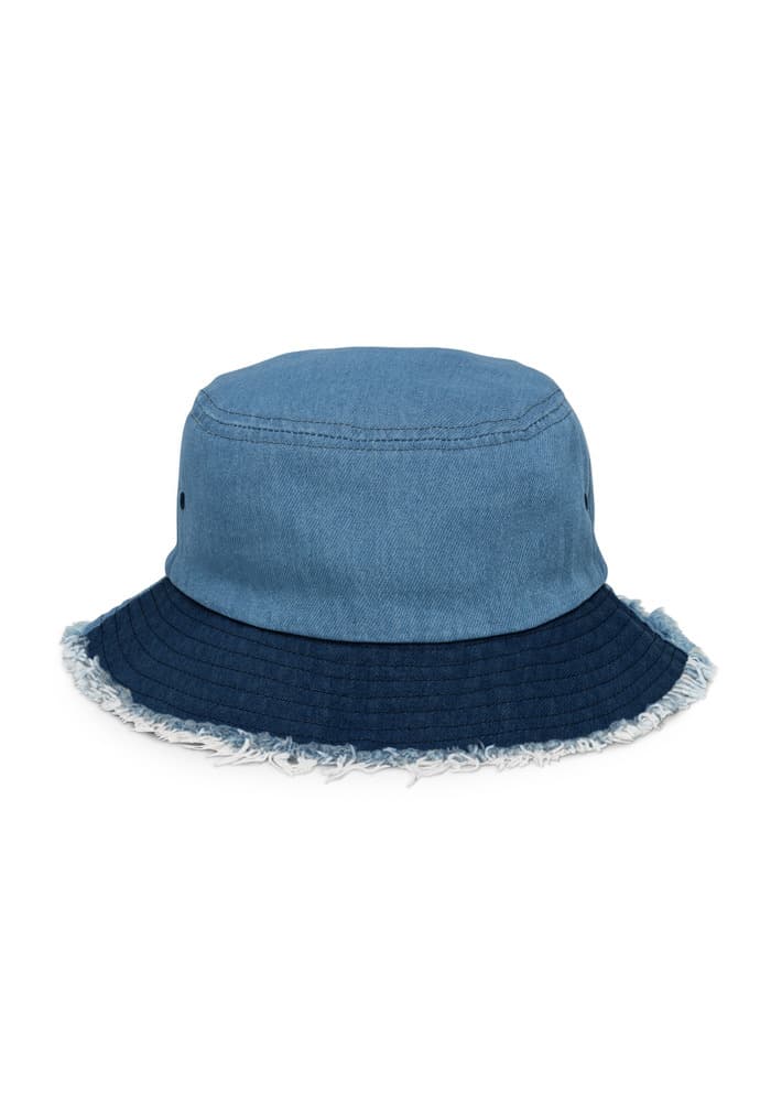 Distressed Denim Bucket Chapeau