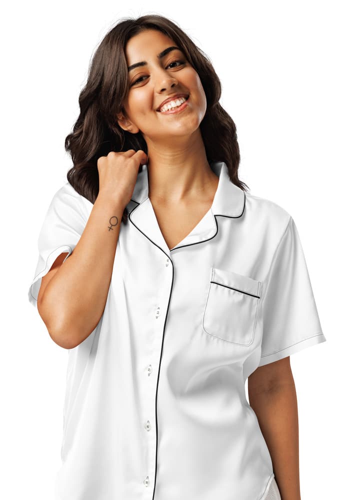 Imprimé intégral Print Manches courtes Pajama Top